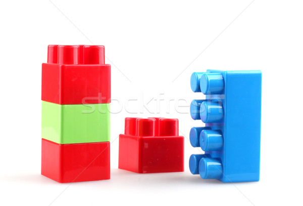 Plastique blocs de construction fond boîte vert bleu [[stock_photo]] © nenovbrothers