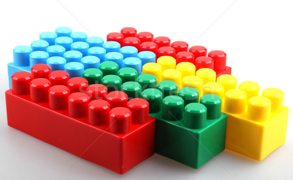 Stock photo: color childish blocks to the building