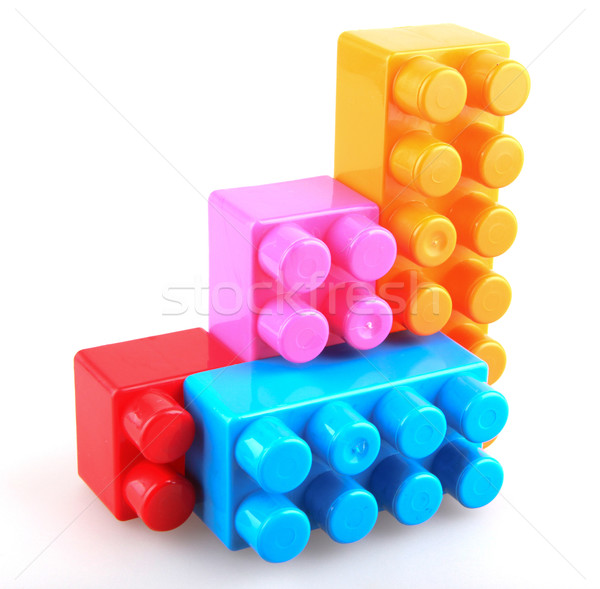 Plastique blocs de construction blanche fond boîte vert [[stock_photo]] © nenovbrothers