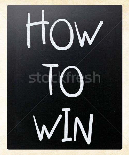 Stockfoto: Winnen · witte · krijt · Blackboard