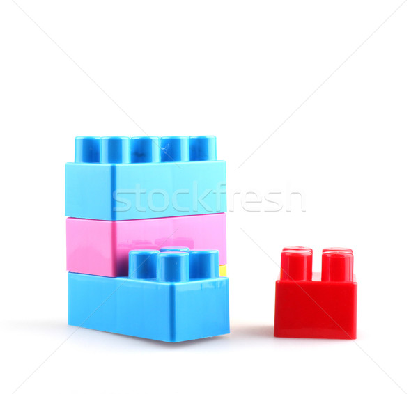 Plastique blocs de construction fond boîte vert bleu [[stock_photo]] © nenovbrothers