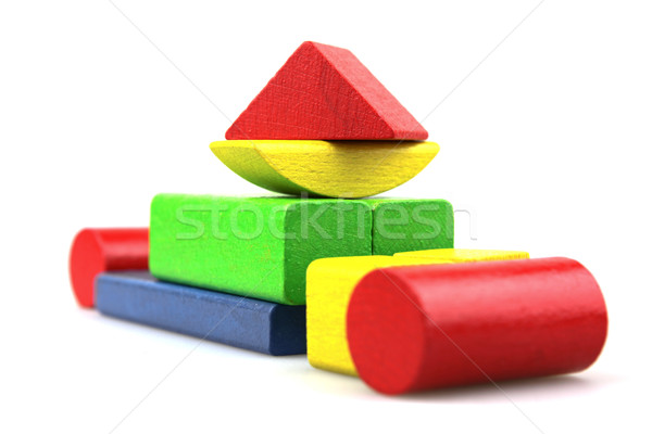 Bois blocs de construction construction enfant design fond [[stock_photo]] © nenovbrothers