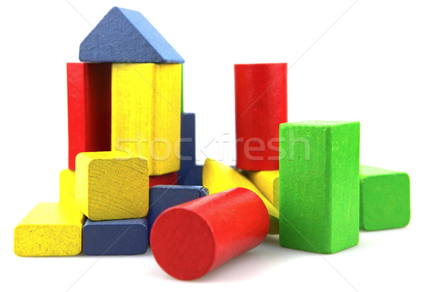 Bois blocs de construction construction enfant design fond [[stock_photo]] © nenovbrothers