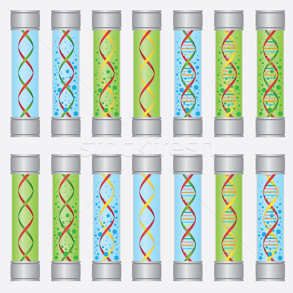 DNS minták szett teszt csövek fehér Stock fotó © Neokryuger