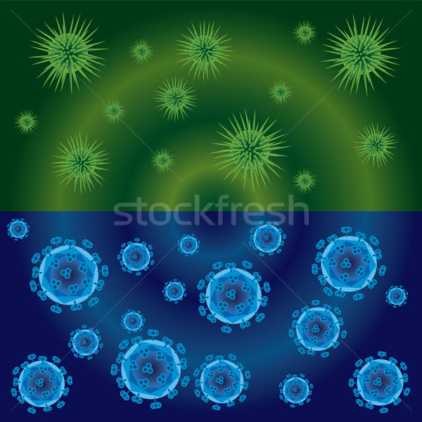 Foto stock: Abstrato · bactérias · médico · saúde · verde