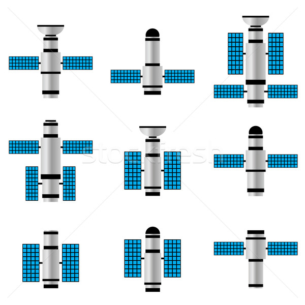 [[stock_photo]]: Satellite · espace · technologie · réseau · vague