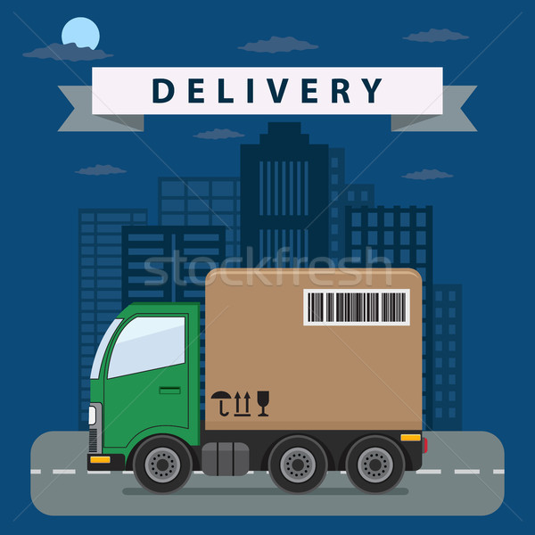 Stock photo: Delivery truck illustration.
