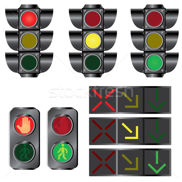 Set of traffic lights. Stock photo © Neokryuger