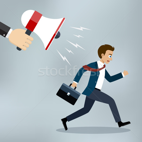 Businessman almost late running for work. Stock photo © Neokryuger