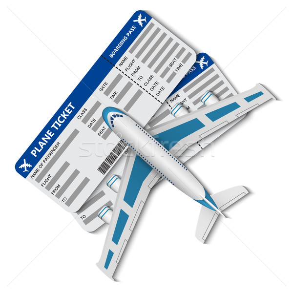 illustration of flight tickets with airplane Stock photo © Neokryuger
