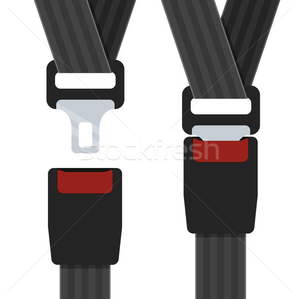 Illustration of an open and closed seatbelt. Stock photo © Neokryuger