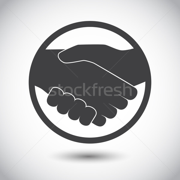 Handshake Icon Vector Stock photo © Neokryuger