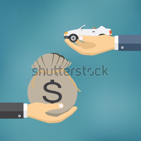 Hand holding pistol and another hand giving money. Stock photo © Neokryuger