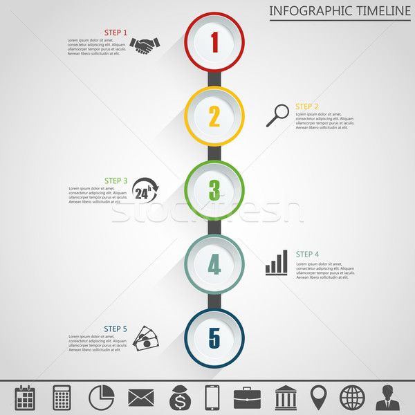 Infografica modello di progettazione marketing icone business opzioni Foto d'archivio © Neokryuger
