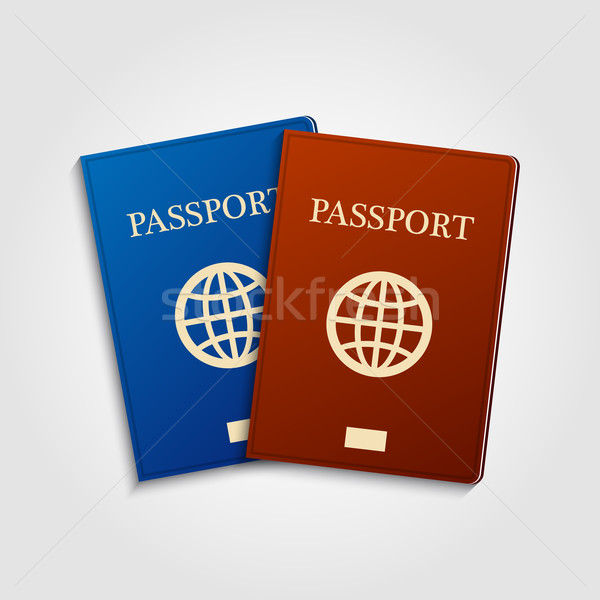 Azul rojo gris internacional identificación documento Foto stock © Neokryuger