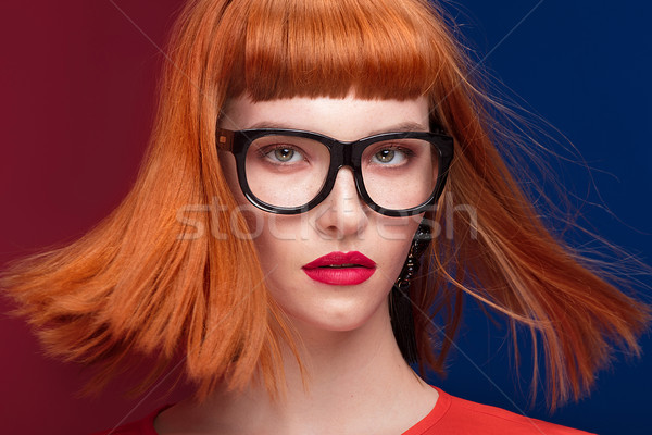 Kleurrijk portret vrouw jonge mooie vrouw Stockfoto © NeonShot
