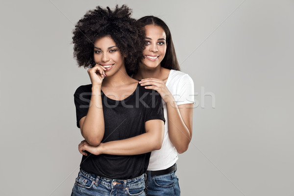 Sorridere bella african american ragazze bellezza foto Foto d'archivio © NeonShot