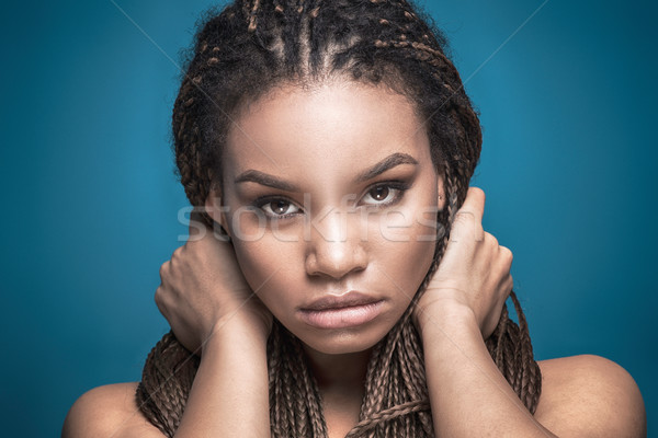 Сток-фото: красоту · портрет · африканских · девушки · молодые · афроамериканец