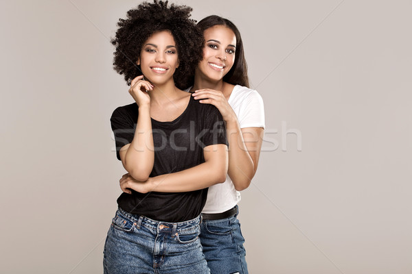 Sorridere bella african american ragazze bellezza foto Foto d'archivio © NeonShot