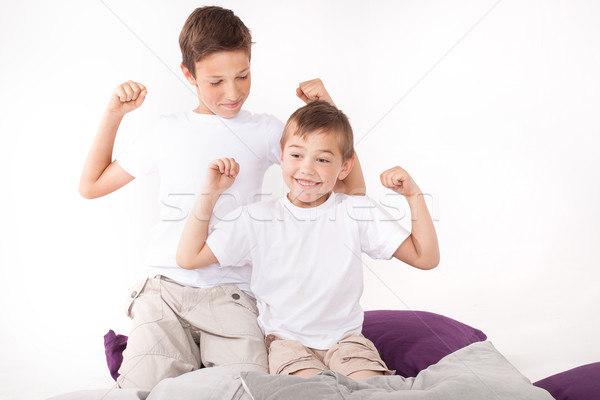 Stock photo: Family portrait, two brothers.