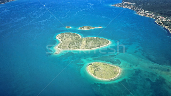 heart shaped Galesnjak island on the adriatic Stock photo © NeonShot