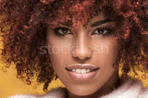 Portrait of beautiful girl with afro hairstyle. Stock photo © NeonShot