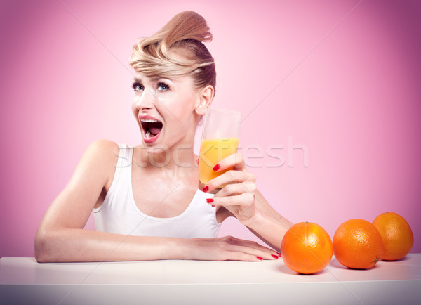 Happy girl with toothy smile. Stock photo © NeonShot