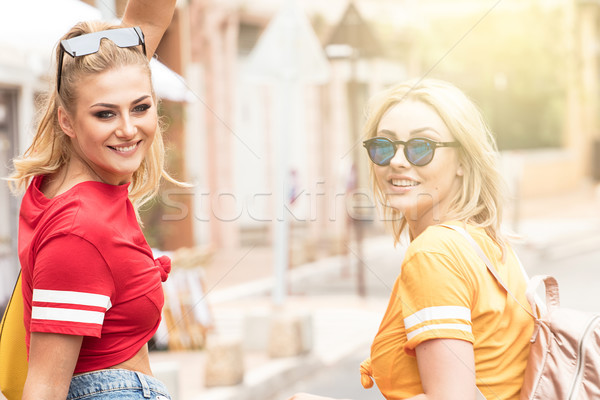 Felice ragazze estate tempo bella Foto d'archivio © NeonShot