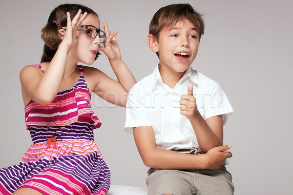 Twee kinderen samen kaukasisch Stockfoto © NeonShot