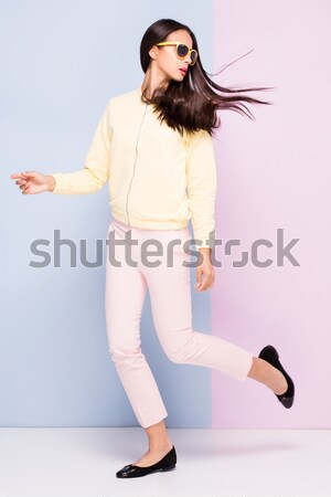 Divatos szőke nő pózol divat fotó gyönyörű Stock fotó © NeonShot