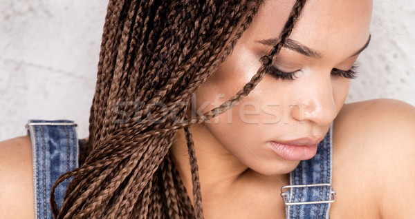 Portrait of beautiful african girl. Stock photo © NeonShot