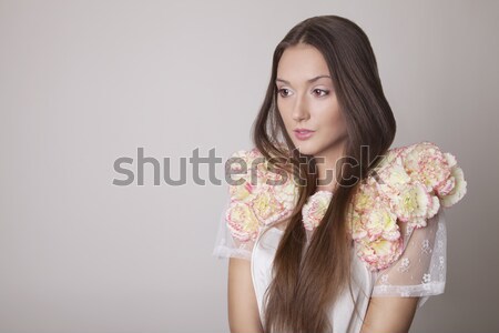 Beautiful brunette girl Stock photo © NeonShot