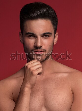 Handsome man posing topless. Stock photo © NeonShot