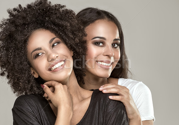 Sorridere bella african american ragazze bellezza foto Foto d'archivio © NeonShot