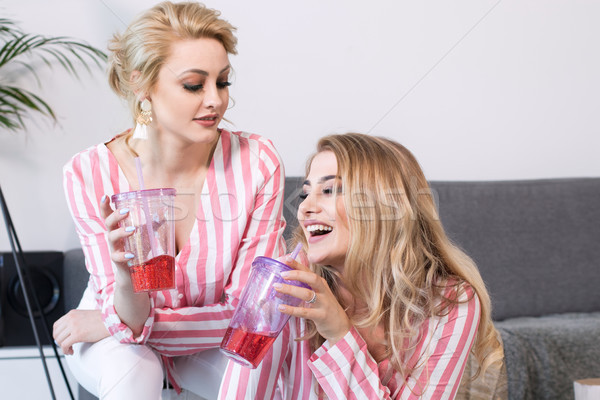 Stock photo: Female best friends spending time together.