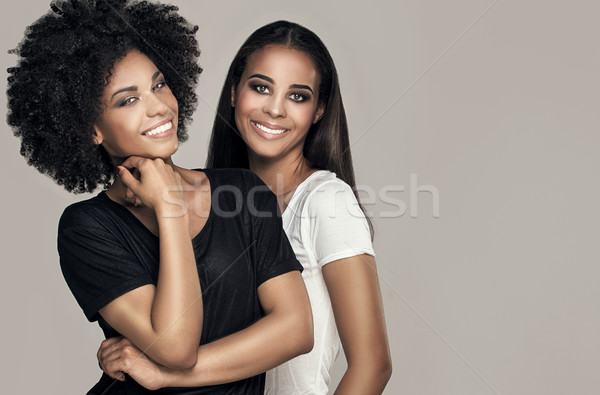 Sorridere bella african american ragazze bellezza foto Foto d'archivio © NeonShot