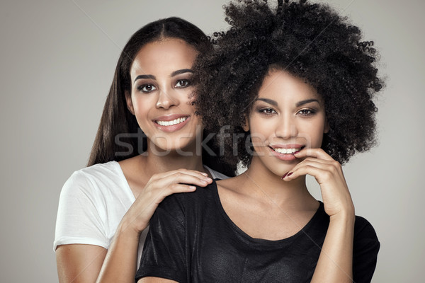 Sorridere bella african american ragazze bellezza foto Foto d'archivio © NeonShot