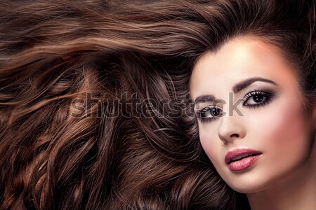 Piękna portret dziewczyna długie włosy piękna dziewczyna Zdjęcia stock © NeonShot