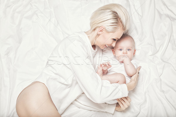 Stock photo: Mother with her 6 months son.