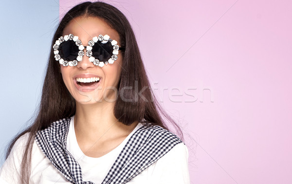 Beauty portrait of african american girl. Stock photo © NeonShot