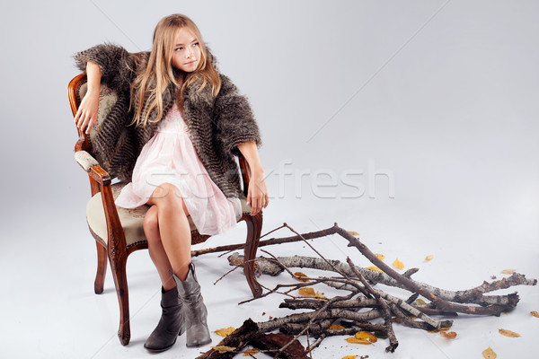 Teenage girl posing in studio Stock photo © NeonShot