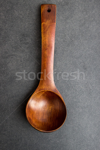 wooden spoon over textured background Stock photo © nessokv