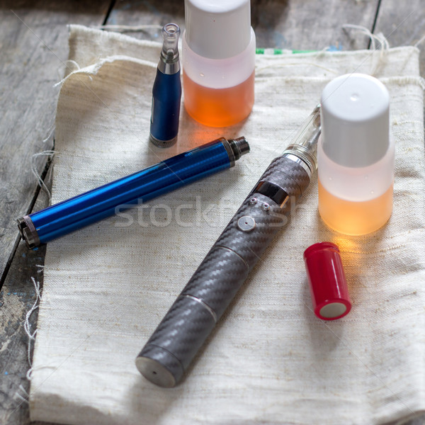 Fejlett berendezés asztal természetes fény acél dohányzás Stock fotó © nessokv