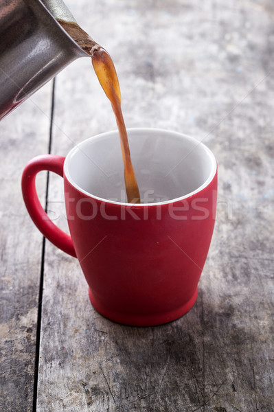 Pouring a Fresh Cup of Brewed Coffee Stock photo © nessokv