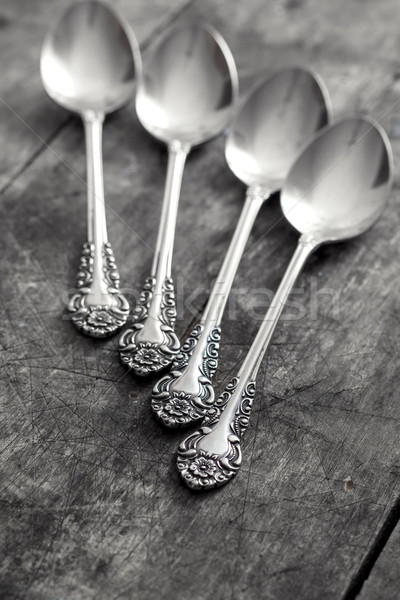 old silver spoons Stock photo © nessokv