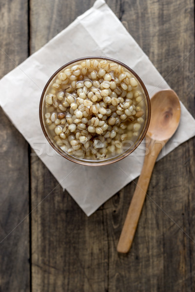 Bouilli blé préparé blé entier verre bol [[stock_photo]] © nessokv