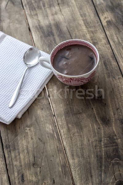 Foto stock: Taza · de · café · café · expreso · servido · vintage · decorado · China