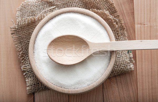 sugar in a wooden bowl Stock photo © nessokv