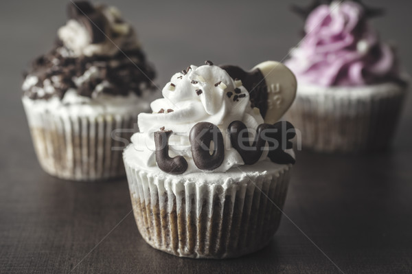 Valentine cupcakes Stock photo © nessokv