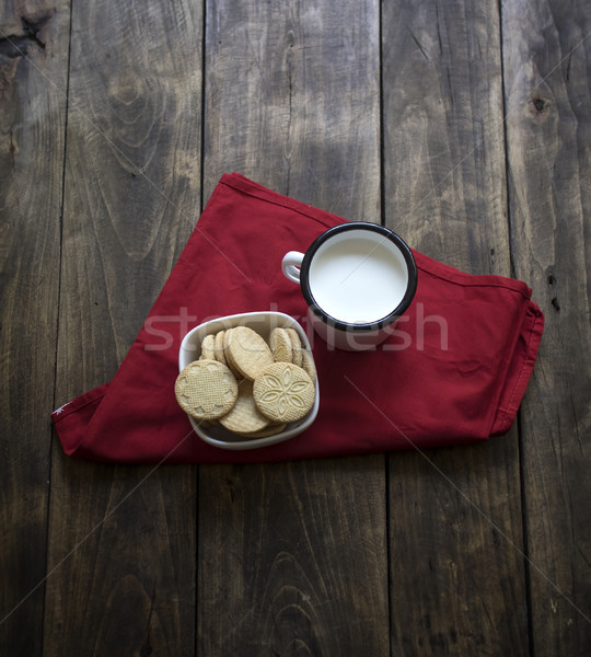 Organik glutensiz şeker kurabiye süt gıda Stok fotoğraf © nessokv